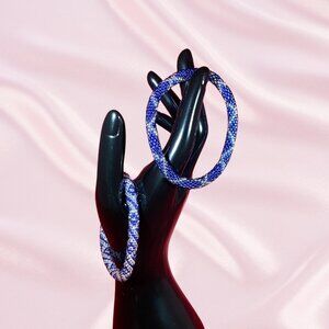 NEW never worn Sashka Bracelets - Blue and Silver